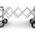 Scissors coffin trolley, PREMIUM, silver