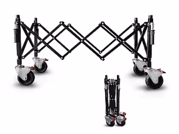 Foldable Scissor funeral trolley - Black