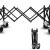 Foldable Scissor funeral trolley - Black