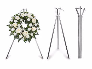 Wreath stand, 100cm, silver