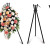 Wreath Flower Stand, black, 140cm